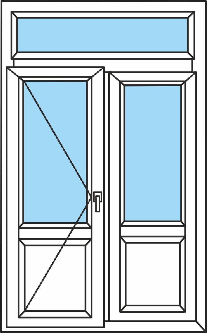 Балконный блок: две пластиковых двери с фрамугой - Умные Окна
