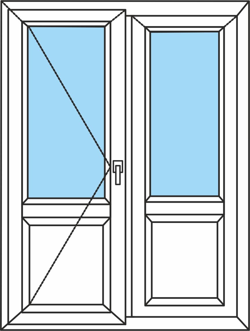 Балконный блок: две балконные двери - Умные Окна