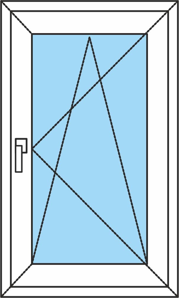 Поворотно-откидное одностворчатое окно - Умные Окна